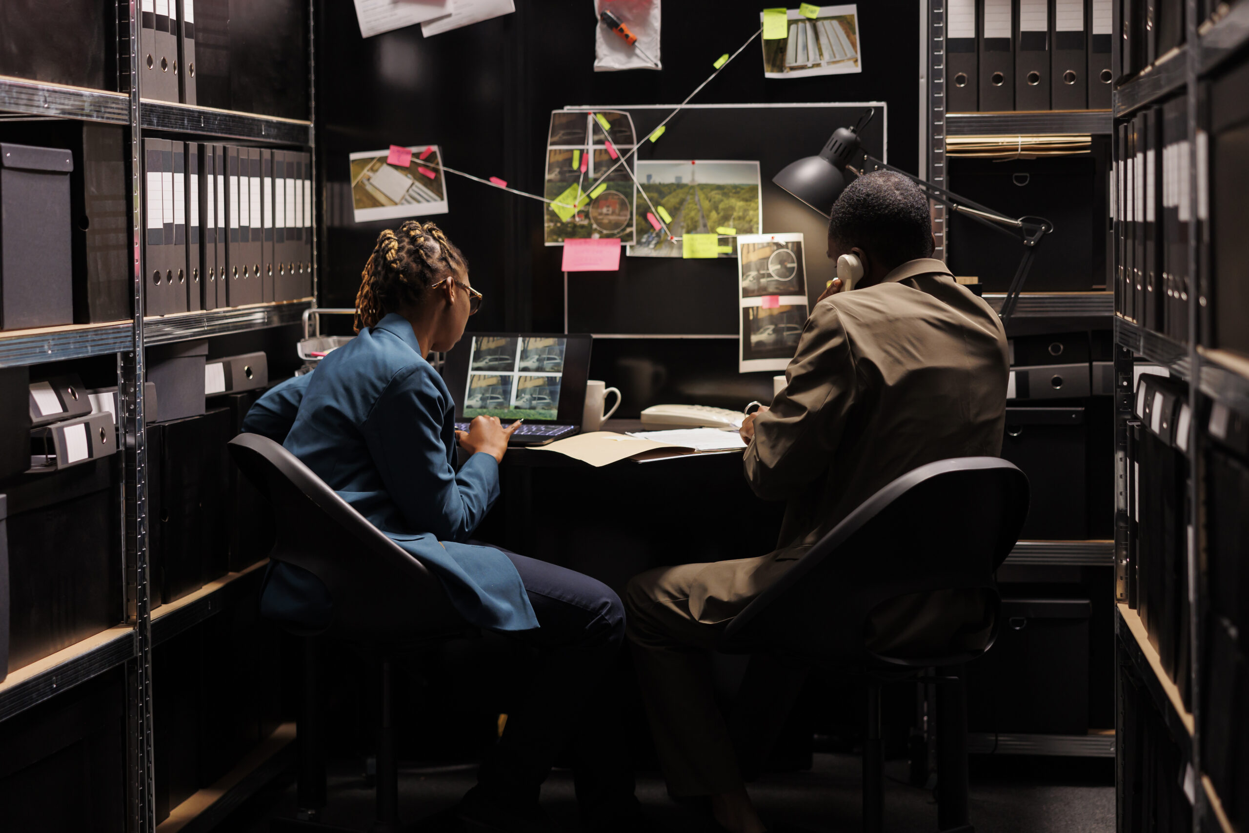 Detective privado en Bogotá realizando investigación confidencial.